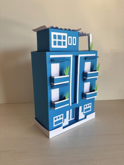 Centro de Mesa Prédio Azul Detetives DPA