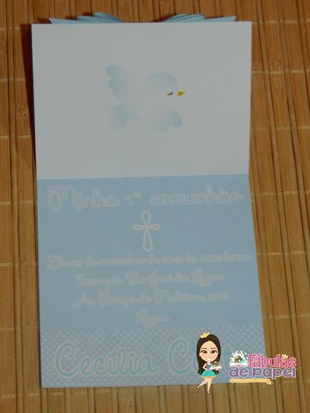 Convite Comunhão Kit com 12
