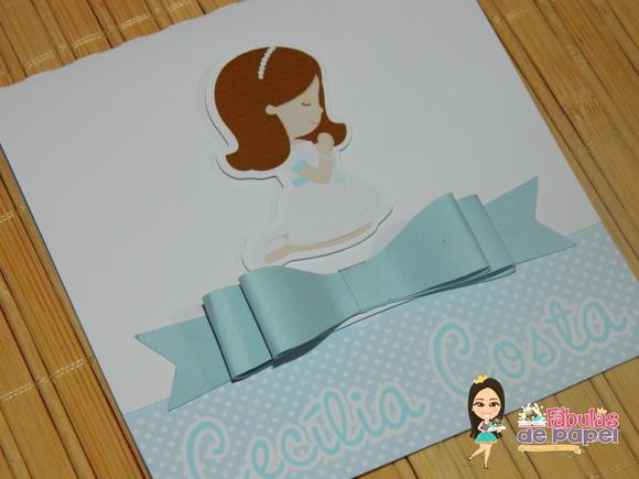 Convite Comunhão Kit com 12