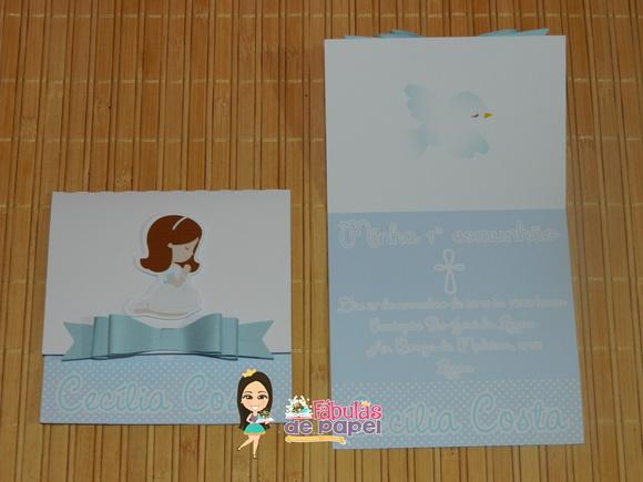 Convite Comunhão Kit com 12