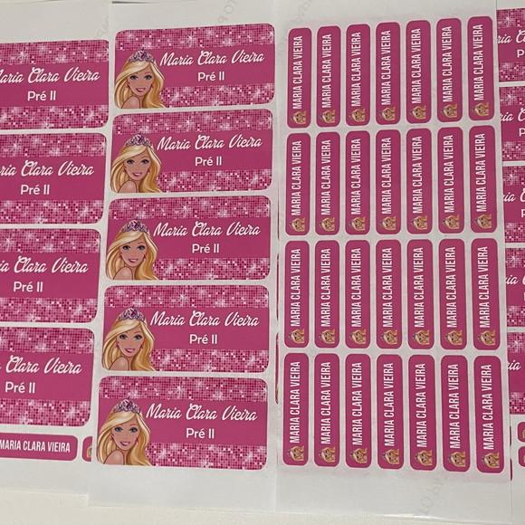 Etiqueta Escolar Barbie (pacote com 80)