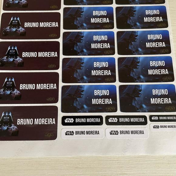 Etiqueta Escolar Darth Vader(pacote com 80)