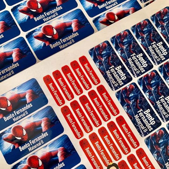 Etiqueta Escolar Homem Aranha
