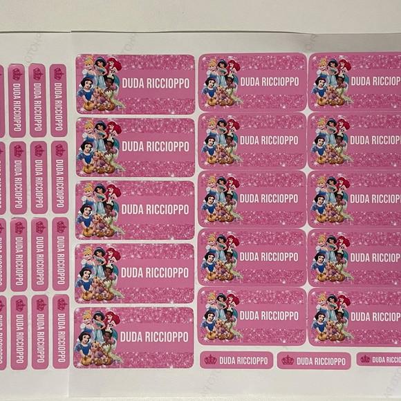 Etiqueta Escolar Princesas (pacote com 80)
