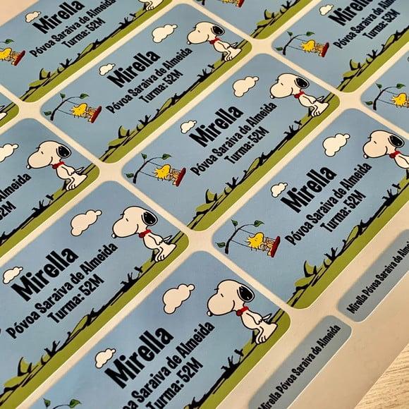 Etiqueta Escolar Snoopy (pacote com 80)