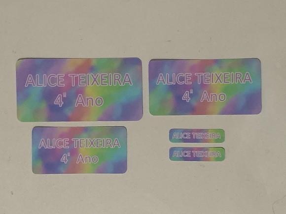 Etiqueta Escolar Tie Dye (pacote com 80)