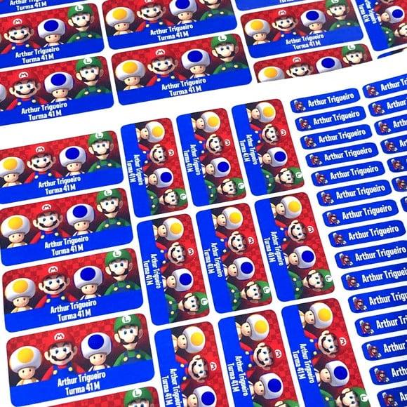 Etiqueta Escolar Super Mario (pacote com 80)
