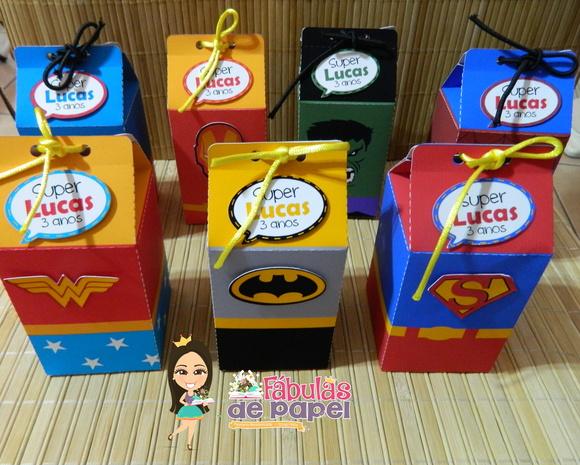 Kit Caixas Milk Super Heróis 20 Ítens
