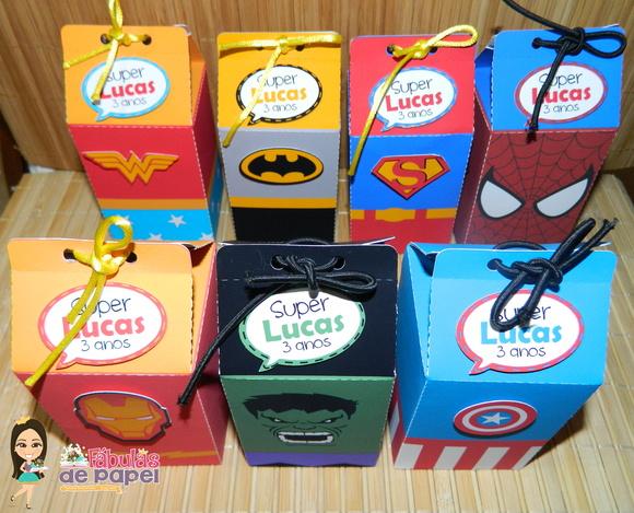 Kit Caixas Milk Super Heróis 20 Ítens