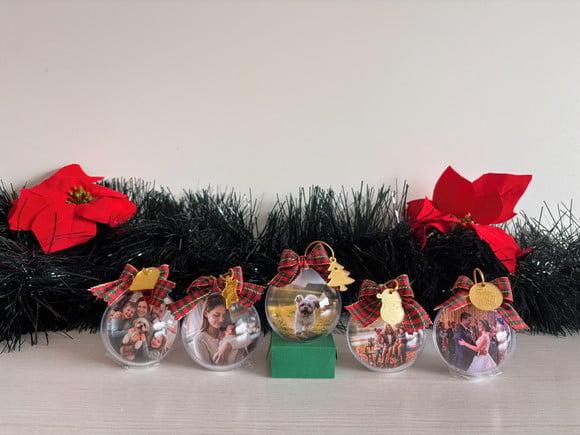 Kit com 10 Bolinhas de Natal com Pingente + Brinde