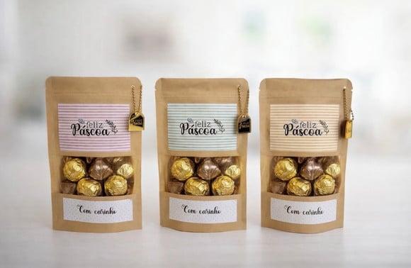 Kit com 10 Saquinhos para Lembrancinha de Páscoa