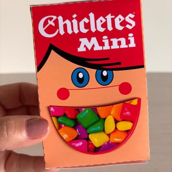 Kit com 20 Caixas Mini Chicletes Anos 80