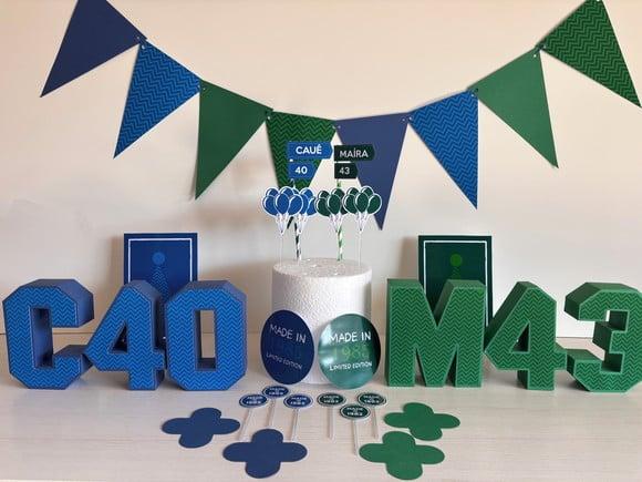 Kit Festa Adulto Azul e Verde