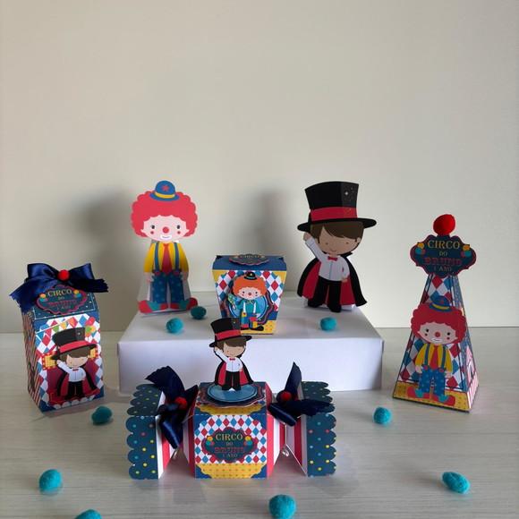 Kit Festa Lembrancinhas Circo 20 Lembrancinhas + 2 Displays de Me