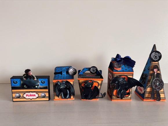 Kit Festa Como Treinar o Seu Dragão 20 Caixas