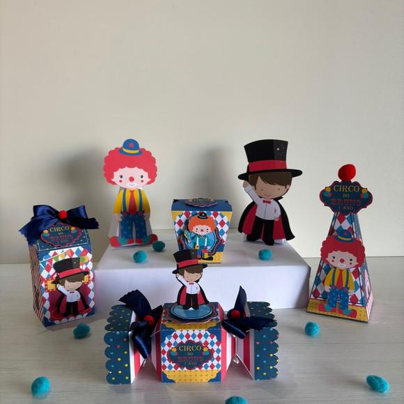 Kit Festa Lembrancinhas Circo 20 Lembrancinhas + 2 Displays de Me