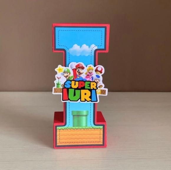 Letra 3d Festa Super Mario