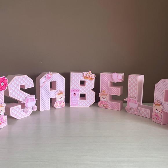 Letras 3 Festa Ursinha Princesa