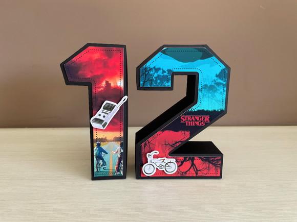 Letra ou Número 3d Stranger Things