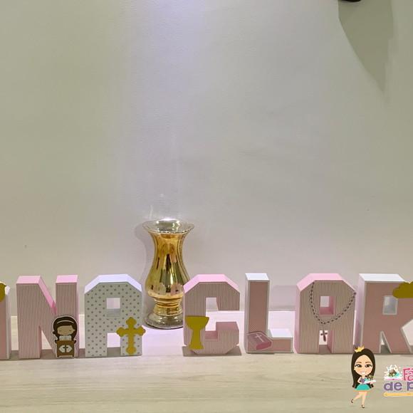 Letras 3d 1ª Comunhão