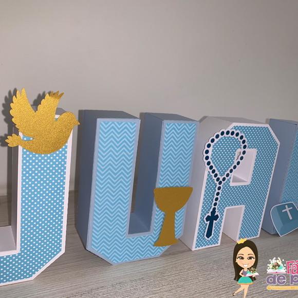 Letras 3d 1ª Comunhão
