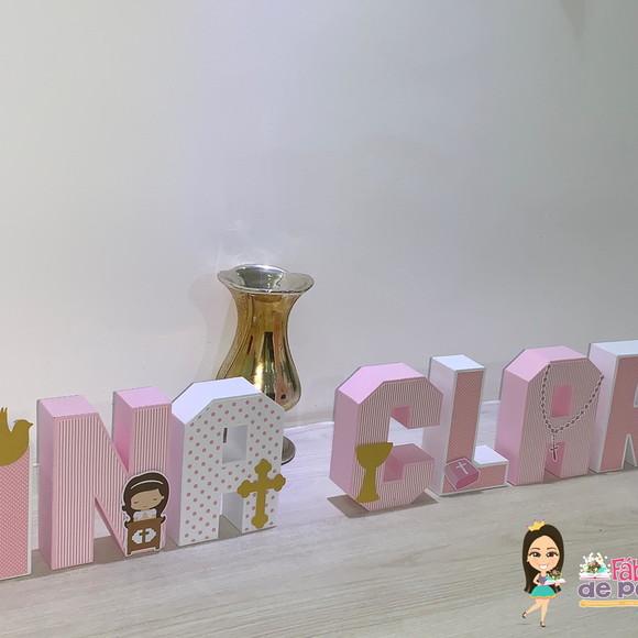 Letras 3d 1ª Comunhão