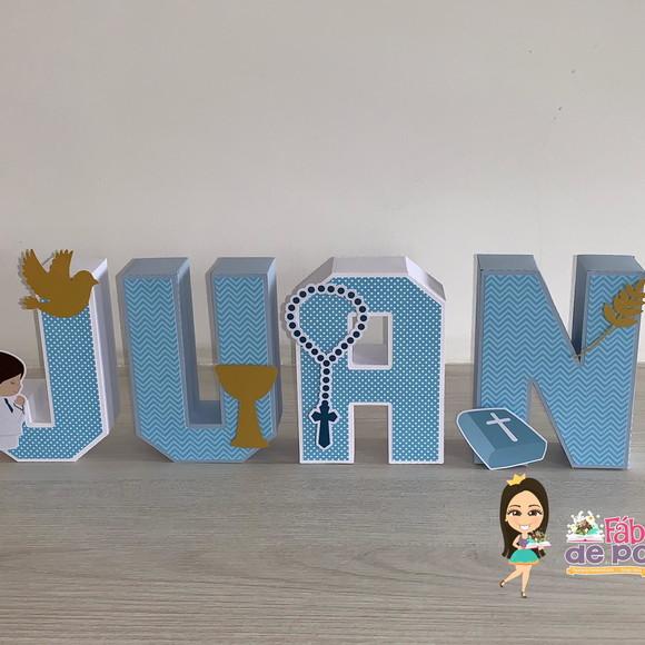 Letras 3d 1ª Comunhão