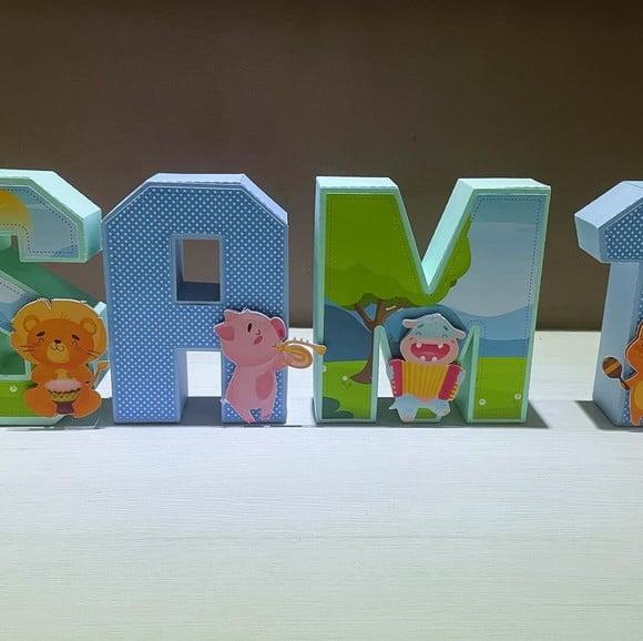 Letras 3d Banda dos Bichos