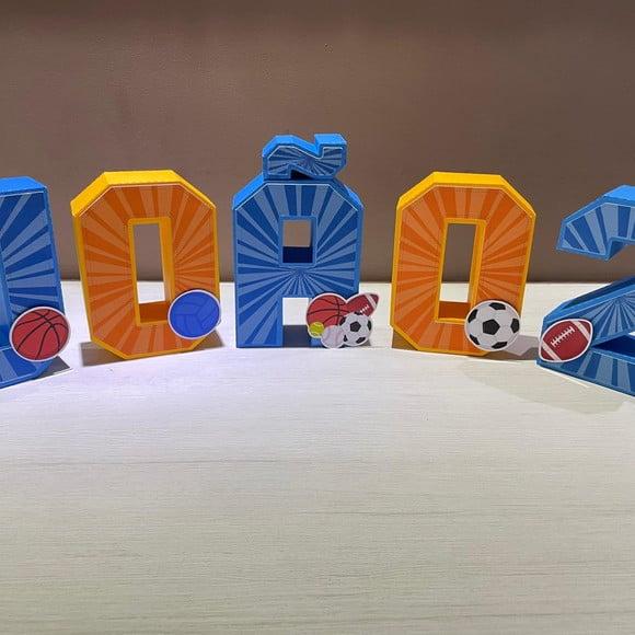 Letras 3d Bolas Esportivas