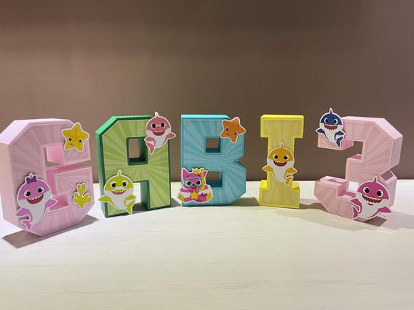 Letras 3d Baby Shark