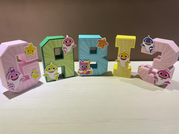 Letras 3d Baby Shark