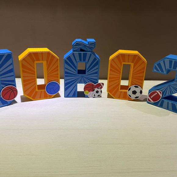 Letras 3d Bolas Esportivas