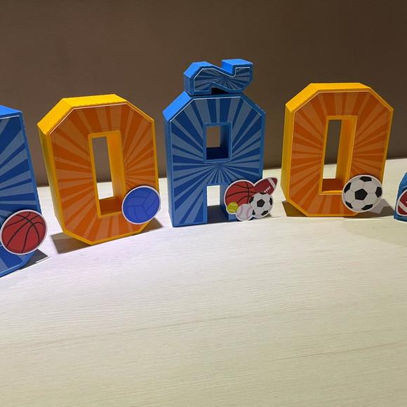 Letras 3d Bolas Esportivas