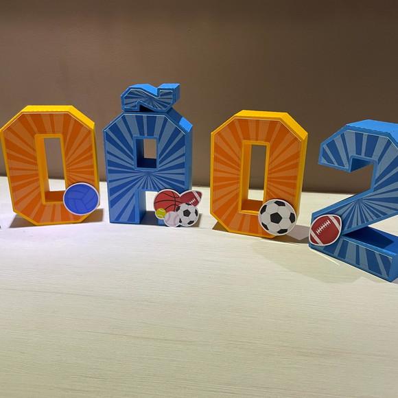 Letras 3d Bolas Esportivas