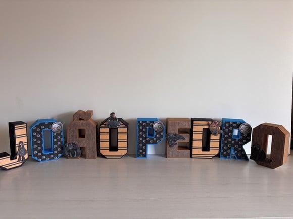 Letras 3d Como Treinar o Seu Dragão 20 Caixas