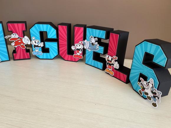 Letras 3d Cuphead