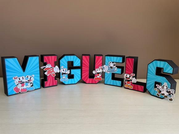Letras 3d Cuphead