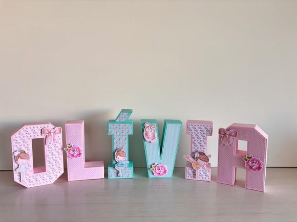 Letras 3d Festa Bailarina