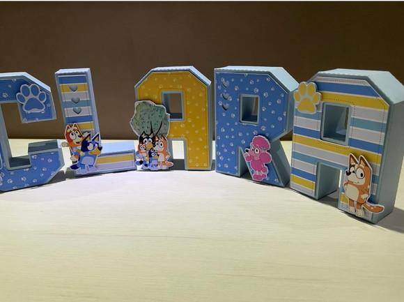 Letras 3d Festa Bluey