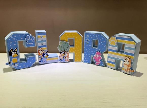 Letras 3d Festa Bluey