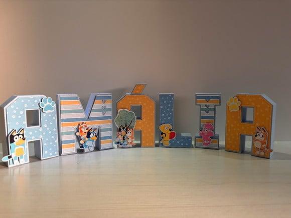 Letras 3d Festa Bluey