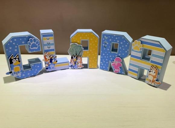 Letras 3d Festa Bluey