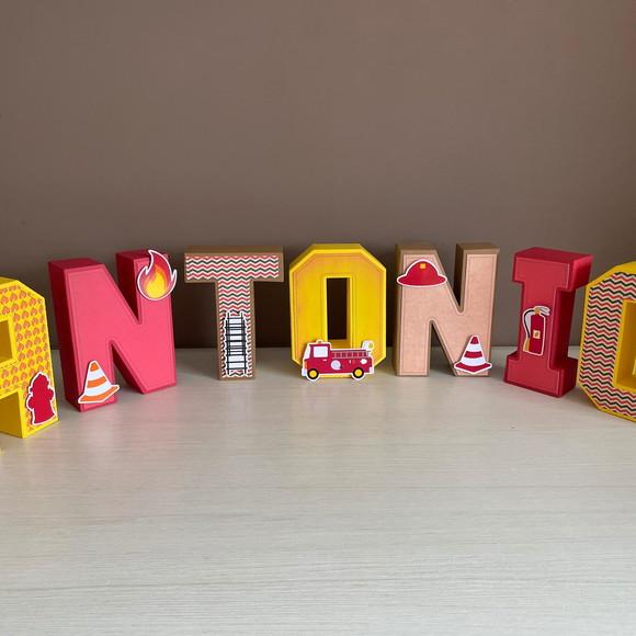 Letras 3d Festa Bombeiros