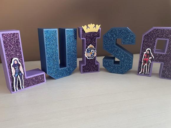 Letras 3d Festa Descendentes