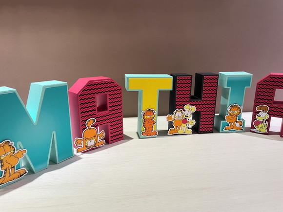 Letras 3d Festa Garfield