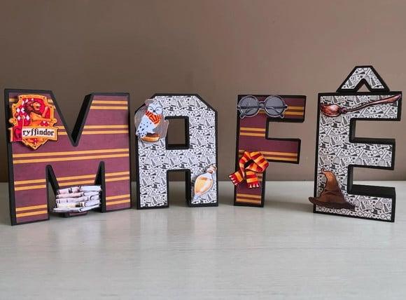 Letras 3d Festa Harry Potter