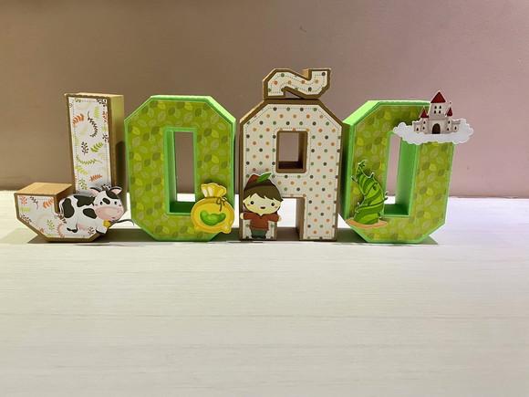 Letras 3d Festa João e o Pé de Feijão