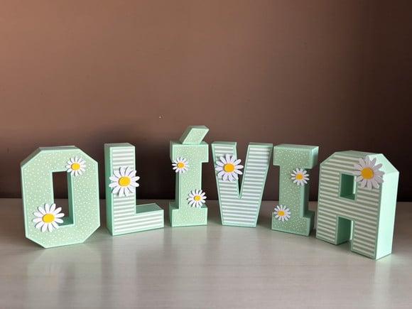 Letras 3d Festa Margaridas