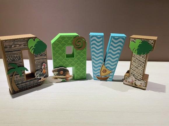 Letras 3d Festa Maui Moana