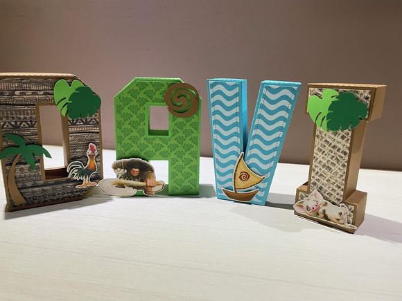 Letras 3d Festa Maui Moana